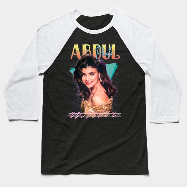 Paula Abdul 90s Retro Aesthetic Baseball T-Shirt by Piomio